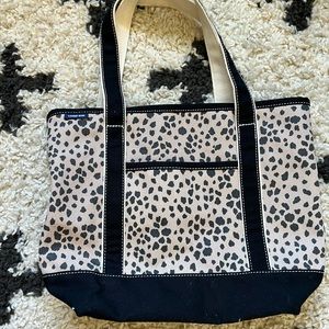 Canvas leopard tote